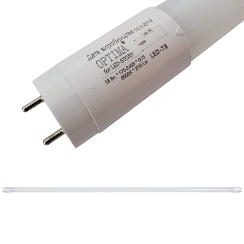 Лампа світлодіодна Optima for LED-story T8, 9Вт, G13, 4000К (st-03194)